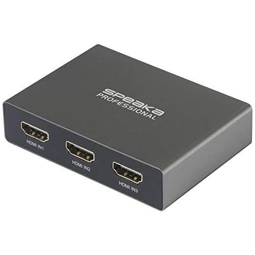 SpeaKa Professional SP-HDS-210 3-ports HDMI-switch Ultra HD-fähig 7680 x 4320 Pixel