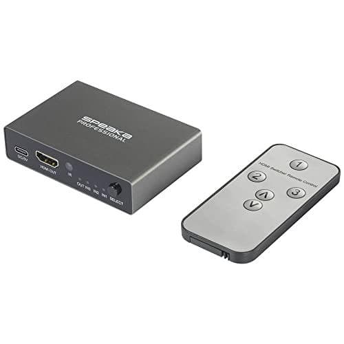 SpeaKa Professional SP-HDS-210 3-portars HDMI-switch Ultra HD-fähig 7680 x 4320 pixlar
