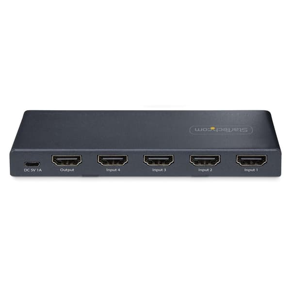StarTech.com 4-portars 8K HDMI Switch, HDMI 2.1 Switcher 4K 120Hz HDR10+, 8K 60Hz UHD, HDMI Video Switch 4 In 1 Out, Auto eller Manuell Switching, Inc