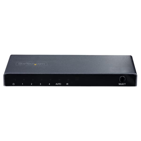 StarTech.com 4-portars 8K HDMI Switch, HDMI 2.1 Switcher 4K 120Hz HDR10+, 8K 60Hz UHD, HDMI Video Switch 4 In 1 Out, Auto eller Manuell Switching, Inc
