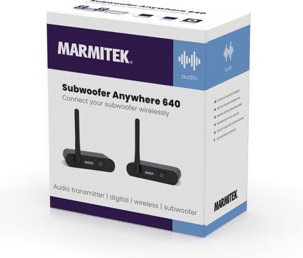 Marmitek Subwoofer Anywhere 640 AV Transmitter & Receiver Black (25008418)