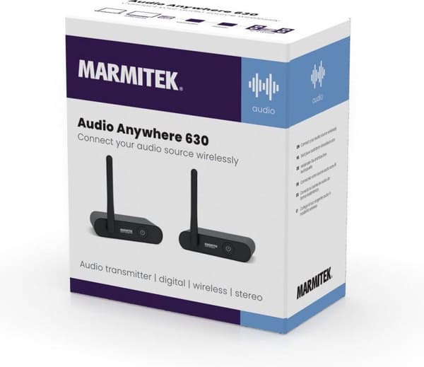 Marmitek Audio Anywhere 630 AV Transmitter & Receiver Sort (25008416)