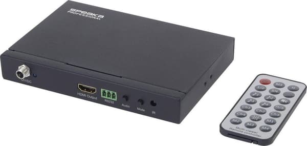 SpeaKa Professional SP-HDS-QMV100 4 portar HDMI Quad Multi-Viewer med fjärrkontroll 1080 x 720 pixlar