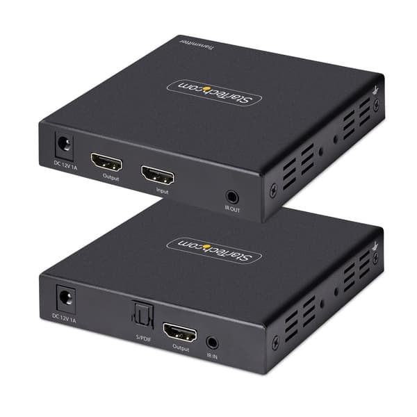 StarTech.com 4K HDMI-forlænger over CAT5/CAT6-kabel - 4K 60Hz HDR-videoforlænger/HDMI-forlænger op til 70m - HDMI over Ethernet-kabel/HDMI til RJ45 -