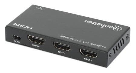 Manhattan 207942 - HDMI - metal - sort - 60 Hz - 480p - 576i - 720p - 1080i - 1080p - 1440p - 48 Gbit/s (207942)