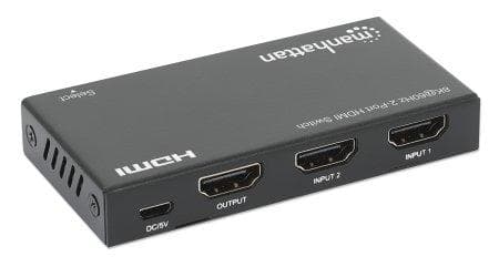 Manhattan 207942 - HDMI - metal - sort - 60 Hz - 480p - 576i - 720p - 1080i - 1080p - 1440p - 48 Gbit/s (207942)