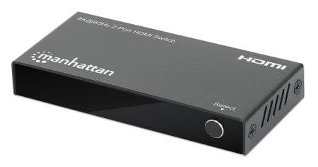 Manhattan 207942 - HDMI - metal - sort - 60 Hz - 480p - 576i - 720p - 1080i - 1080p - 1440p - 48 Gbit/s (207942)