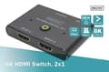 Miniatyrbild 4 av 6: DIGITUS - Video/Audio Switch - 8K - 2 x HDMI - Desktop
