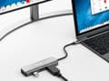 Miniatyrbillede 5 af 6: udstyr - Videoadapter - 24-bens USB-C han til USB, HD-15 (VGA), HDMI, DisplayPort hun - 15 cm - sølv - understøtter 4K 60 Hz (3840 x 2160), understøtt
