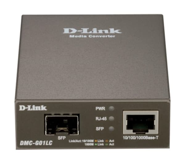 MEDIA CONVERTOR D-LINK RJ45 10/100/1000 Mbps la fibra, Fu60-Duplex "DMC-G01LC"( include timbru verde 0.5 Lei )