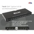 Miniatyrbild 2 av 6: Club3D CSV-1383 1 till 8 HDMI™ Splitter Full 3D och 4K60Hz(600MHz)