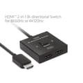 Miniatyrbillede 2 af 6: Club3D CSV-1384 HDMI™ 2-i-1 tovejskontakt til 8K60Hz eller 4K120Hz