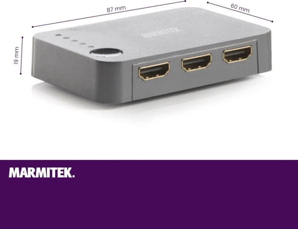 Marmitek Connect 350 UHD 2.0 - HDMI - 2.0b - Svart - 2160p - 18 Gbit/s - 600 MHz (8367)