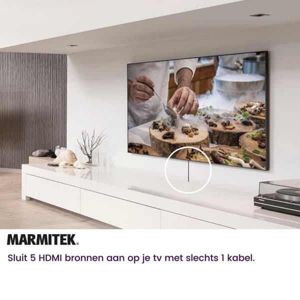 Marmitek Connect 350 UHD 2.0 - HDMI - 2.0b - Svart - 2160p - 18 Gbit/s - 600 MHz (8367)