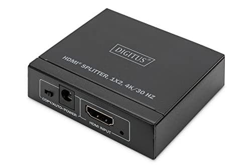 Digitus HDMI Splitter - 1x2 - 4K / 30 Hz - HDMI - 2x HDMI - 1.4b - 3840 x 2160 pixels - sort - metal (DS-45340)