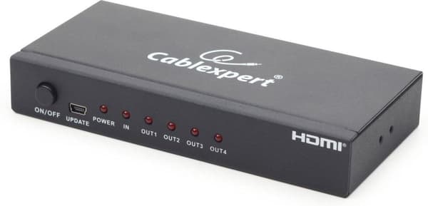 Cablexpert HDMI splitter 1 til 4 med strømadapter