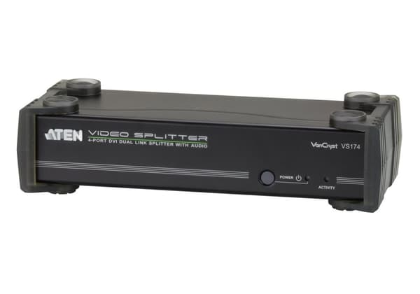 ATEN VanCryst VS174 - Video/Audio Splitter - 4 x DVI + 4 x Audio - Desktop (VS174)