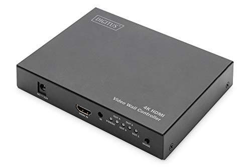 DIGITUS - Videoseinäohjain - HDMI - HDMI - HDMI - 4 x HDMI - Musta