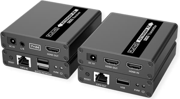 VALUE KVM-förlängning via TP, USB + HDMI (1080P@60Hz) + Audio, 70m (14.99.3042)