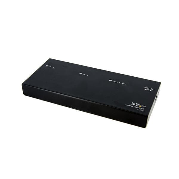 StarTech.com 2 Port DVI Video Splitter med Audio - Video/Audio Splitter - 2 x DVI + 2 x Audio - Desktop (ST122DVIA)