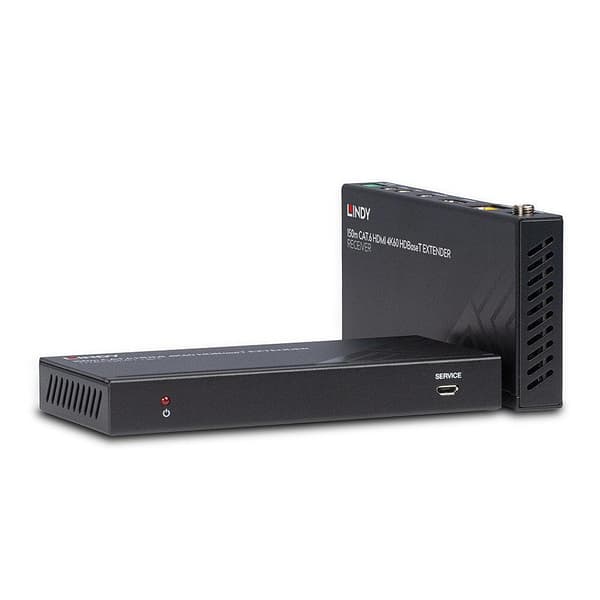 LINDY - Sändare och mottagare - video, ljud, infraröd och seriell förlängning - HDMI, HDBaseT - via CAT 6 - upp till 150 m (38217)