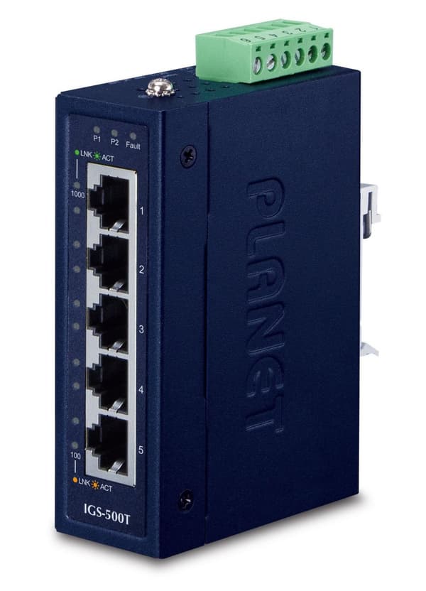 Planet IP30 Kompakti koko 5-porttia, IGS-500T Sininen