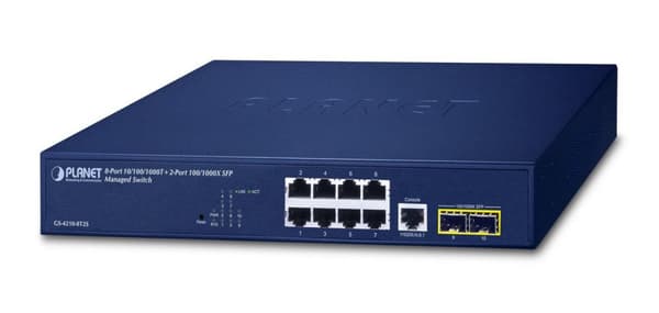Planet IPv4/IPv6, 8-porte, GS-4210-8T2S
