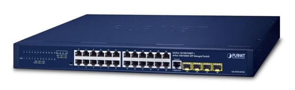 Planet IPv4/IPv6, 24-portars, GS-4210-24T4S Blå