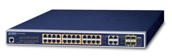 Planet IPv6/IPv4, 24-portars hanterad, GS-4210-24P4C Blå