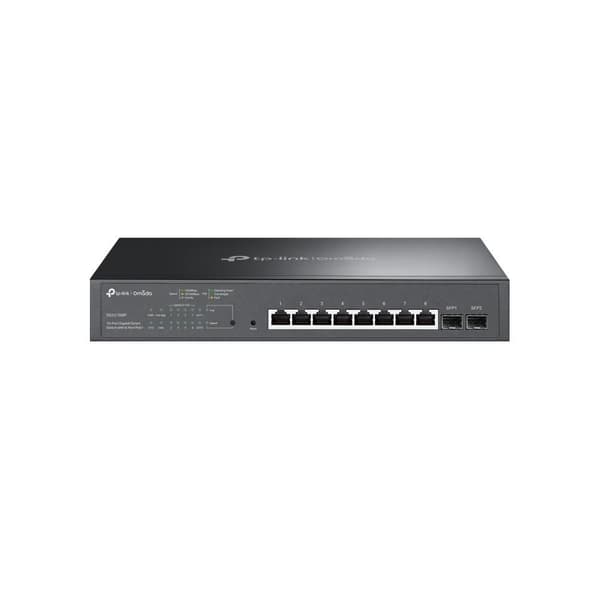 TP-Link Omada Smart Switch 10-portars Gigabit, 8-portars PoE+ 713958-001, SG2210MP Svart
