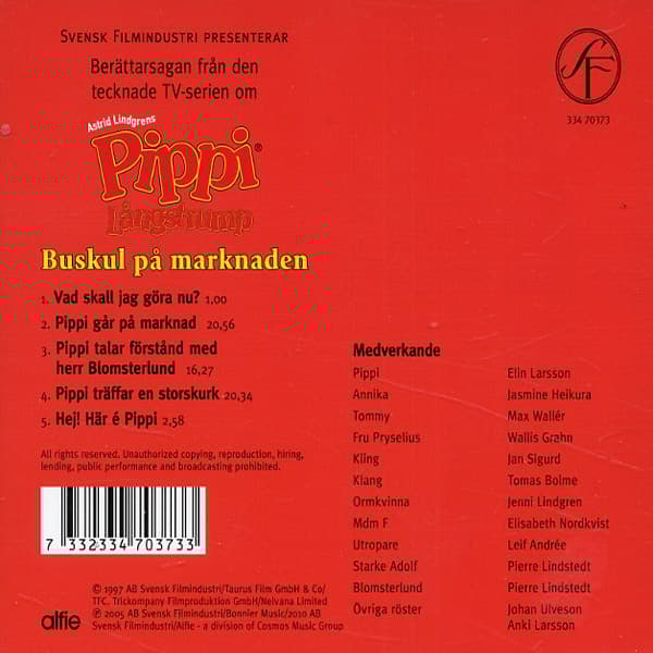 Lindgren Astrid: Pippi/Buskul på marknaden (Ljudbok)