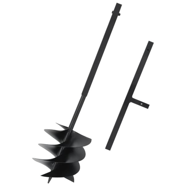 vidaXL jordbor med håndtag 250 mm stål sort -  Sneglebor