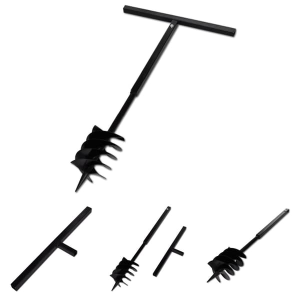 The Living Store Maapora kahvalla kairanterä: 180 mm 3 spiraalia teräs musta -  Kairat