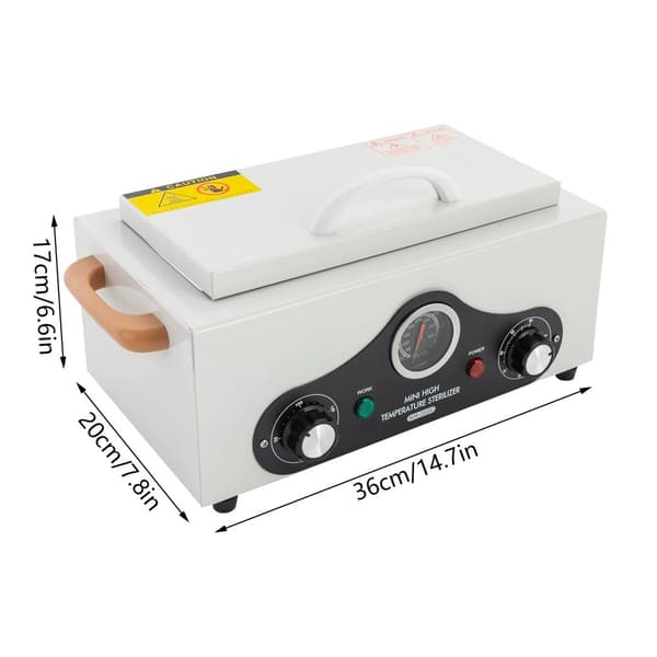 Korkean lämpötilan sterilisaattori, 2,5 L kapasiteetti, 300 W teho, 60-220℃ lämpötila-alue,Valkoinen
