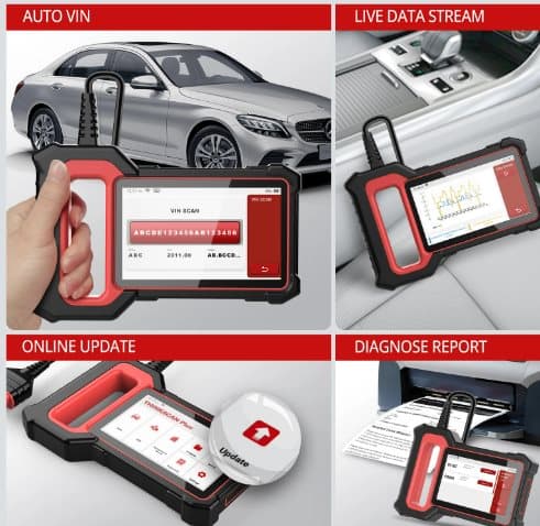 THINKCAR Thinkscan Plus S6 S5 OBD2 skannerimoottori ABS SRS TCM Järjestelmän diagnoosi Koodinlukija Diagnostinen skannaustyökalu Autoskanneri