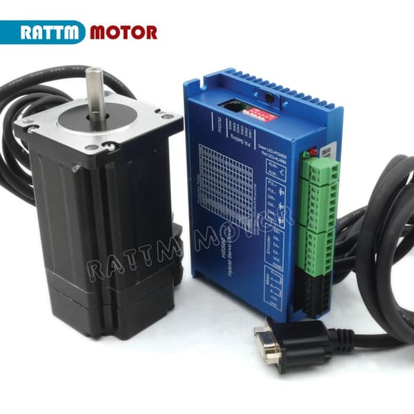 Nema 24 Lukket Sløjfe Servomotor Kit, 3N.m Moment, HSS60 Driver,Med strømforsyning