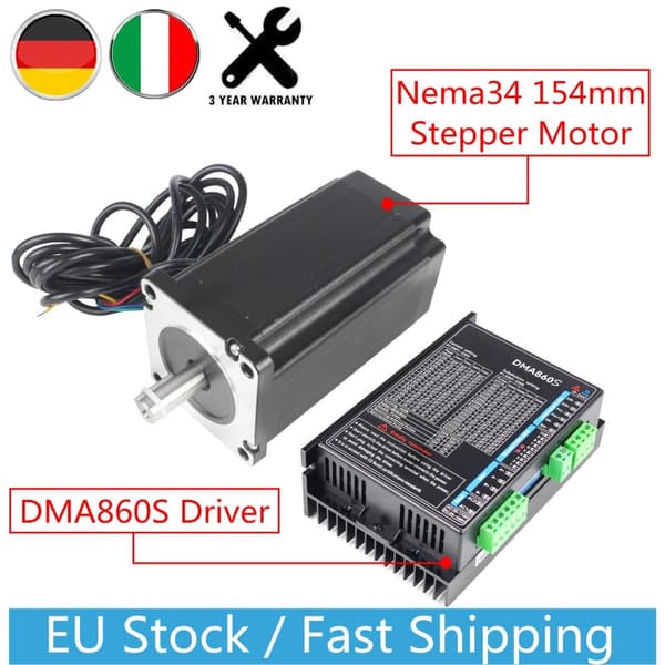 Nema34 Stepper Motor, 11N Holdemoment, 6A Strøm,Med chauffør