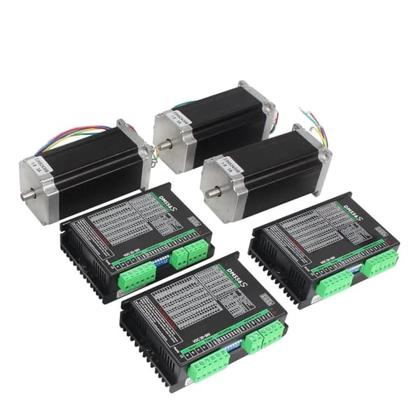 CNC Stepper Motor Kit, 425 Oz-in Holdet Moment, Hybrid Stepper Teknologi,4-aksers sæt 3 axis kit
