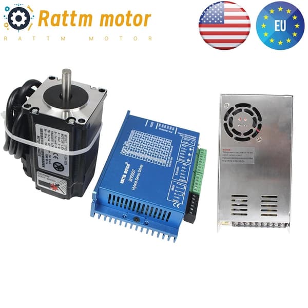 Lukket Sløjfe Servo Motor CNC Controller Kit, 288 oz-in Holdet Moment, 350W 36V Strømforsyning,tilføj 350W