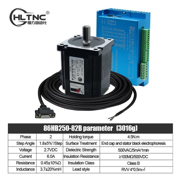 Nema34 Stepper Motor, 4.5Nm Moment, 1000ppr Encoder,4,5 Nm lukket kredsløb