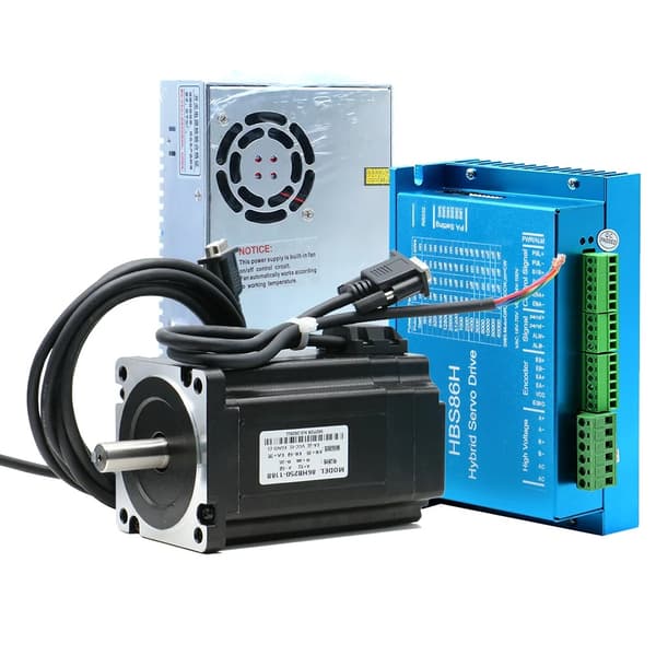 CNC Lukket Sløjfe Steppermotor Kit, Høj Momentmuligheder, Effektiv HBS86H Driver,12Nm, 14 mm