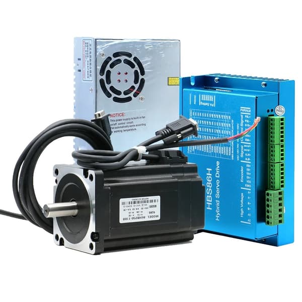 CNC Lukket Sløjfe Steppermotor Kit, Høj Momentmuligheder, Effektiv HBS86H Driver,12Nm, 14 mm
