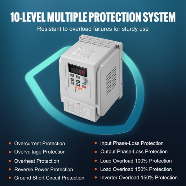 Variabel Frekvensdrev, 2,2KW Effektudgang, 3HK Hestekræft, 0-400Hz Frekvenskontrol