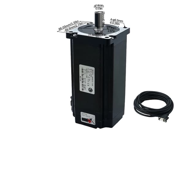 Nema34 Lukket Sløjfe Steppermotor, 2-Fase Design, Holdemomentmuligheder,8,5Nm 1214ozin Kit, 14 mm