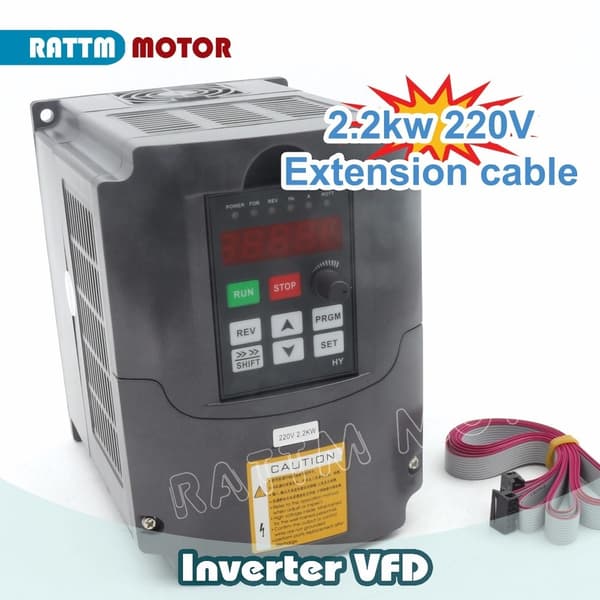 Variabel Frekvensdrev Inverter, 2,2 kW Effektvurdering, PID Kontrolfunktion, RS485 Kommunikation