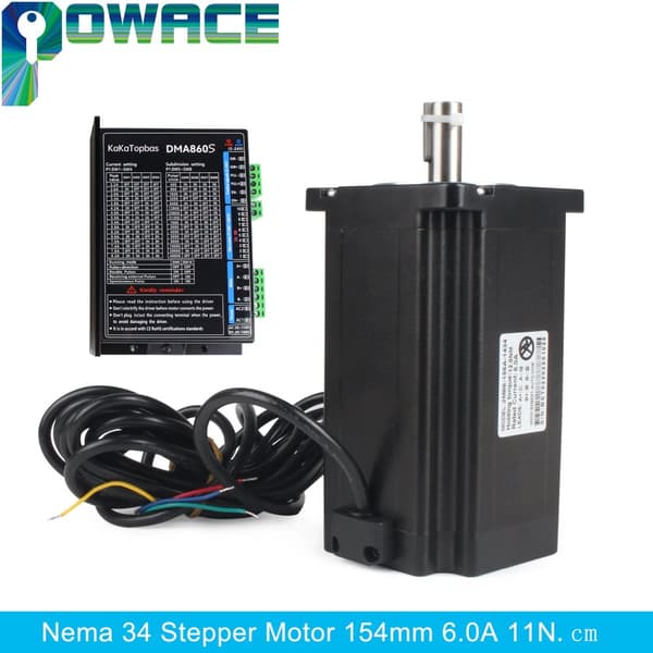 Nema34 Stepper Motor, 6.0A Strøm, 11N.cm Moment,tilføj DMA860S