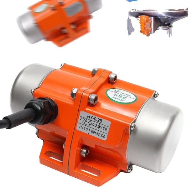 Beton vibrationsmotor, 3000 RPM hastighed, justerbar ekscentrisk blok,1Fase 50W, EU