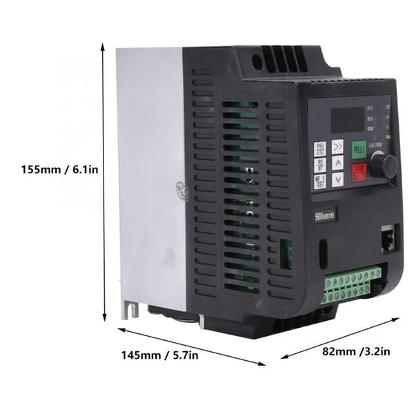 Frekvensomformercontroller, Åben Sløjfe Vektorkontrol, Udgangsfrekevens 0-600Hz,220V 2.2KW 10A, 1P 220V Motor, Enkeltfase 220V
