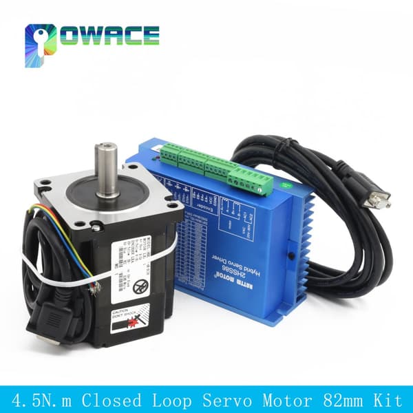 Lukket Sløjfe Servo Motor Kit, Høj Moment 4,5 N.m, Kompakt 82mm Design, Inkluderer 2HSS86 Driver