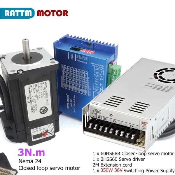 Lukket Sløjfe Servo Motor Kit, 300 Ncm Holdet Moment, 5 A Strøm pr. Fase,med magt